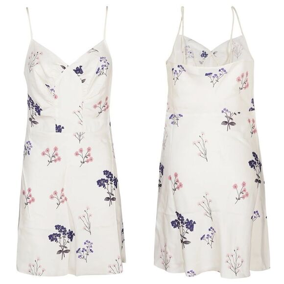 NWT Self-Portrait Vintage Prink Slip Mini Dress Sleep Mask Set 4 - Picture 2 of 10